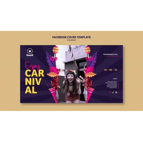 Carnival event facebook cover template