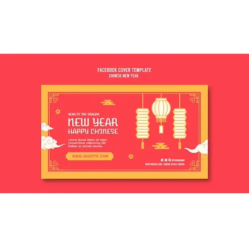 Chinese new year celebration facebook cover