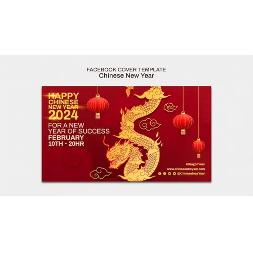 Chinese new year celebration facebook cover