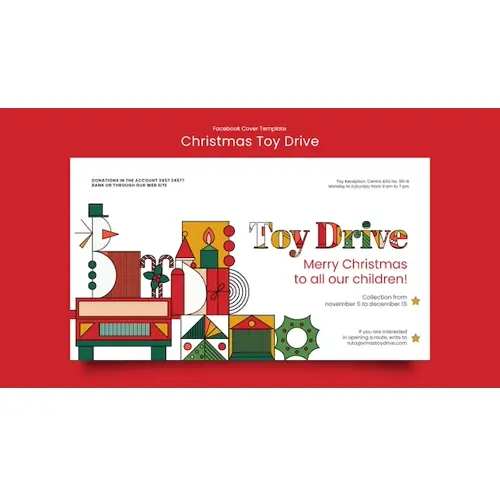 Christmas celebration facebook cover template