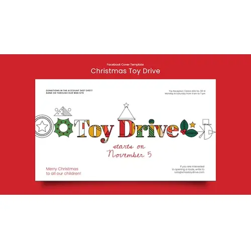 Christmas celebration facebook cover template