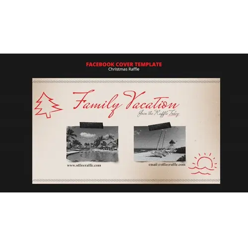 Christmas celebration facebook cover template