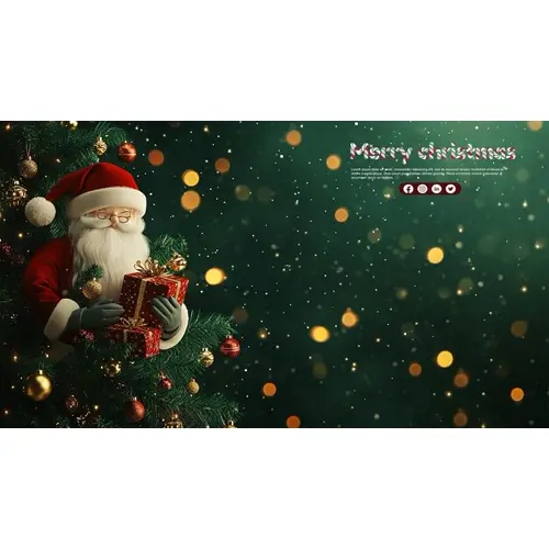 Christmas celebration with giftbox youtubeinstagram and facebook cover