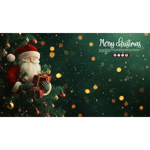 Christmas celebration with giftbox youtubeinstagram and facebook cover