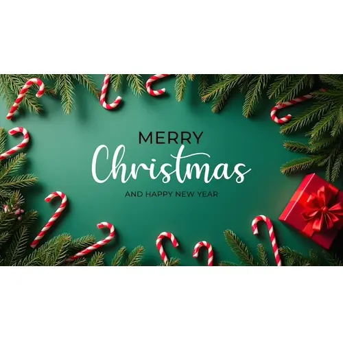 Christmas facebook cover template with christmas ball pine tree star gift box and dark background