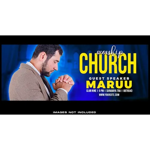 Church Worship social media facebook cover banner template premium