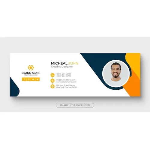 Clean and simple email signature or email footer and personal facebook cover template