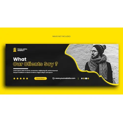 Client feedback or client testimonials facebook cover banner