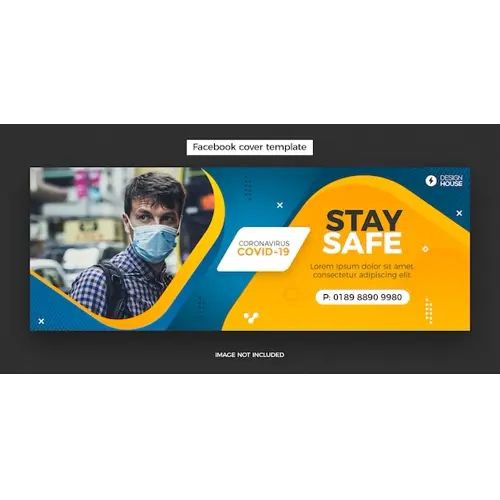 Coronavirus facebook cover design banner