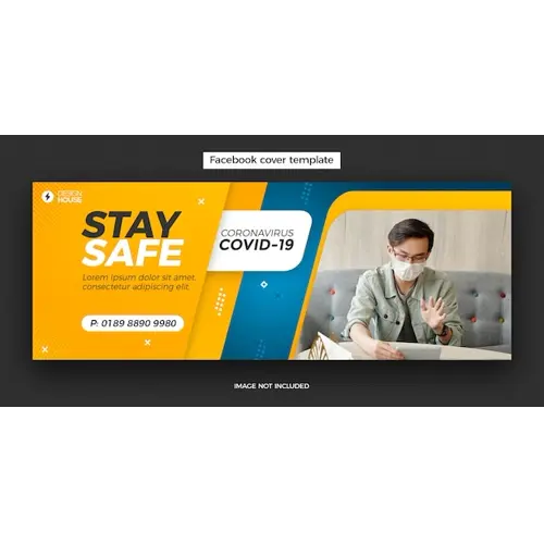 Coronavirus facebook cover design banner