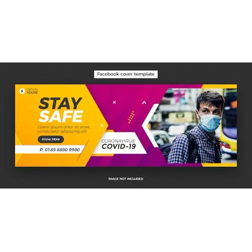 Coronavirus facebook cover design banner