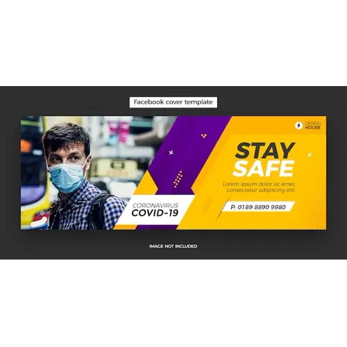 Coronavirus facebook cover design banner