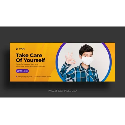Coronavirus facebook cover template