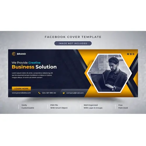 Corporate business agency facebook cover and web banner template