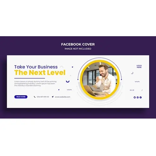 Corporate business agency Facebook cover and web banner template