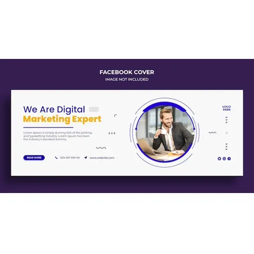 Corporate business agency Facebook cover and web banner template