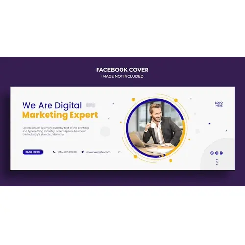 Corporate business agency Facebook cover and web banner template