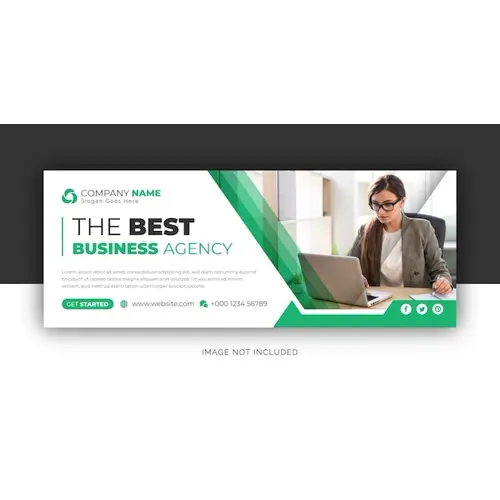 Corporate business agency social media web banner facebook cover flyer design template