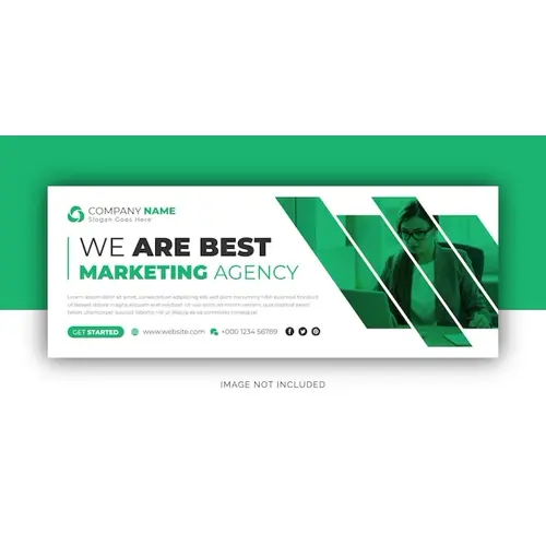 Corporate business agency social media web banner facebook cover flyer design template