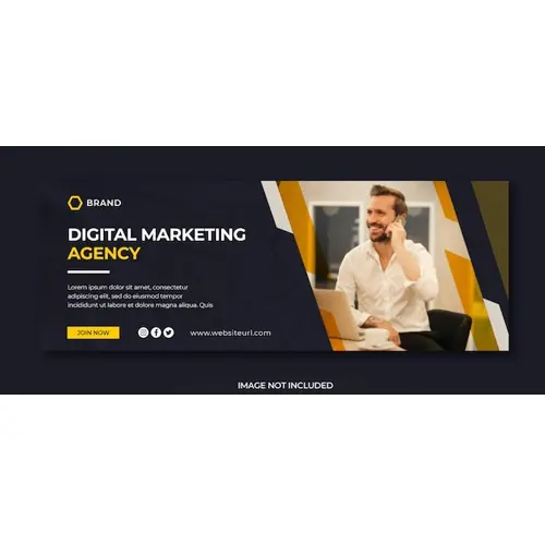 Corporate business agency social media web banner facebook cover flyer design template