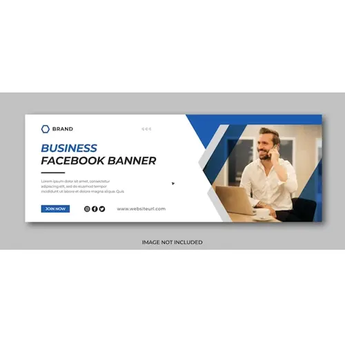 Corporate business agency social media web banner facebook cover flyer design template