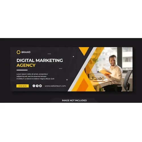Corporate business agency social media web banner facebook cover flyer design template