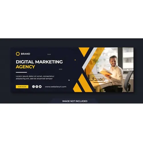 Corporate business agency social media web banner facebook cover flyer design template