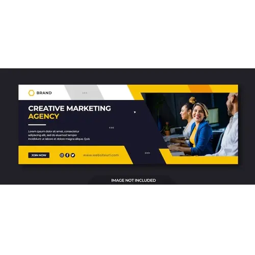 Corporate business agency social media web banner facebook cover flyer design template