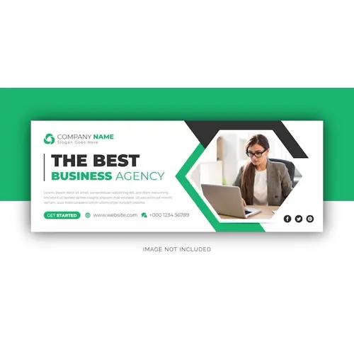 Corporate Business Digital Marketing Agency Facebook Cover and Web Banner Design Template