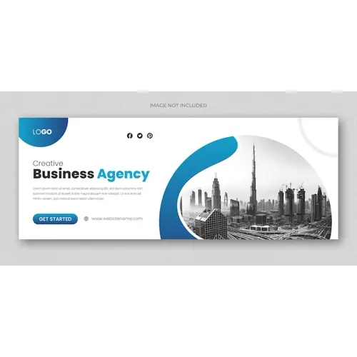 Corporate business digital marketing agency facebook cover and web banner design template