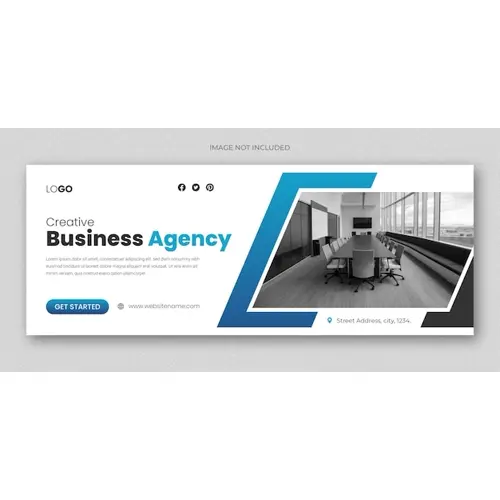 Corporate business digital marketing agency facebook cover and web banner design template