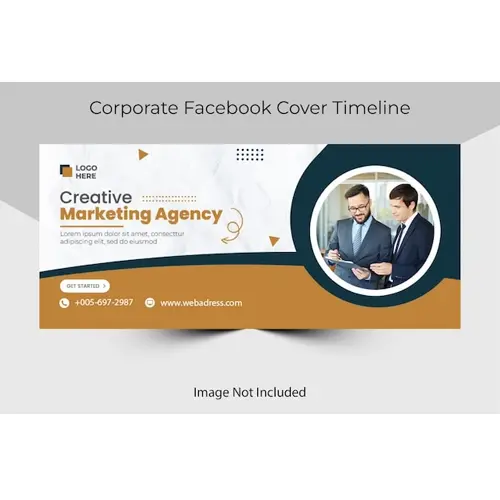 Corporate business digital marketing agency facebook cover and web banner design template