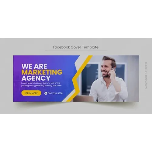 Corporate business facebook timeline cover and web banner template