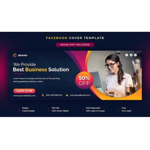 Corporate and business promotion facebook cover template