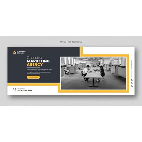Corporate business social media facebook cover and web banner template