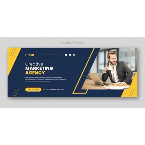 Corporate business social media facebook cover and web banner template