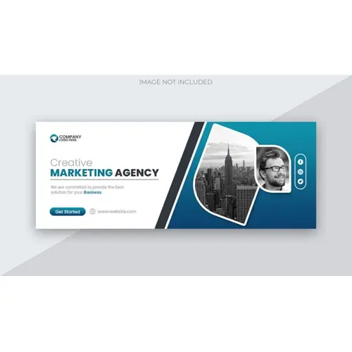 Corporate business social media facebook cover and web banner template