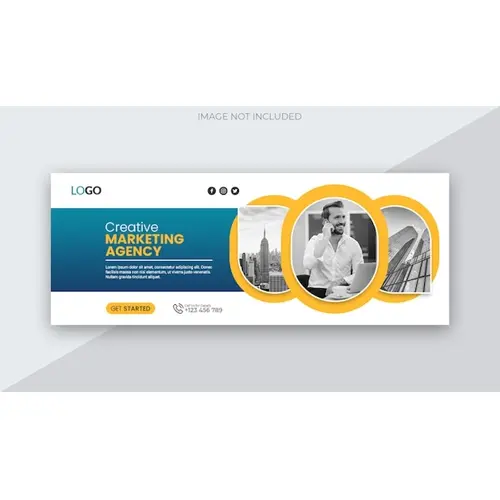Corporate business social media facebook cover and web banner template