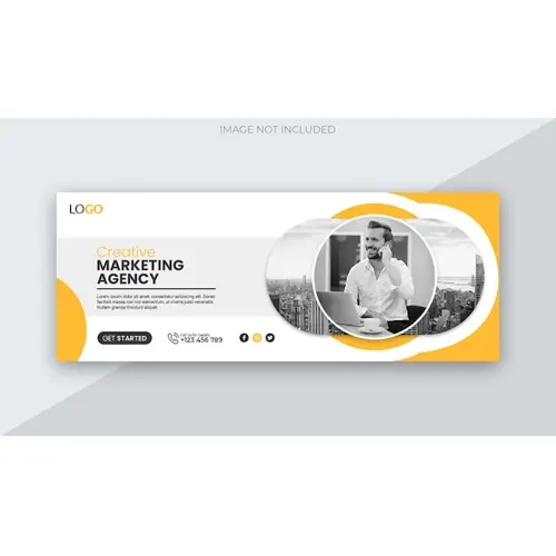 Corporate business social media facebook cover and web banner template