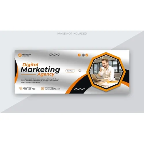 Corporate business social media facebook cover and web banner template