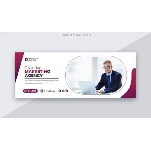 Corporate business social media facebook cover and web banner template