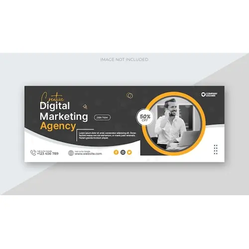 Corporate business social media facebook cover and web banner template