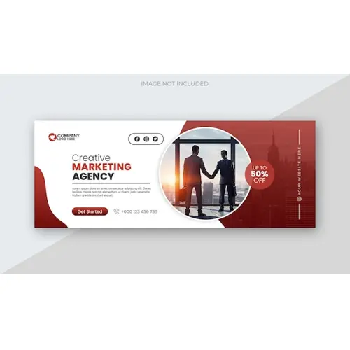 Corporate business social media facebook cover and web banner template