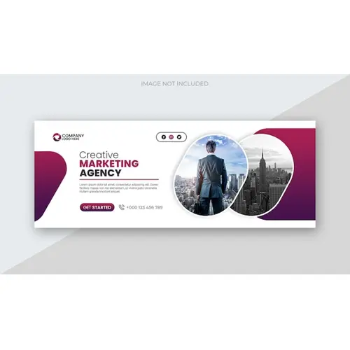Corporate business social media facebook cover and web banner template
