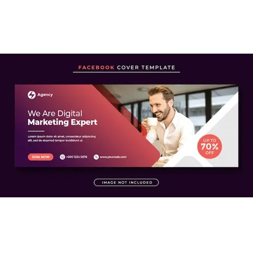 Corporate and digital business marketing promotion facebook cover banner