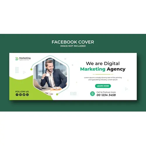 Corporate and digital business marketing promotion Facebook cover design