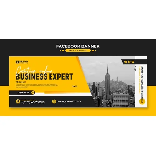 Corporate and digital business marketing promotion facebook cover design