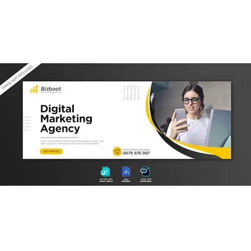 Corporate and digital business marketing promotion facebook cover template