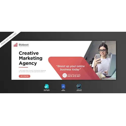 Corporate and digital business marketing promotion facebook cover template