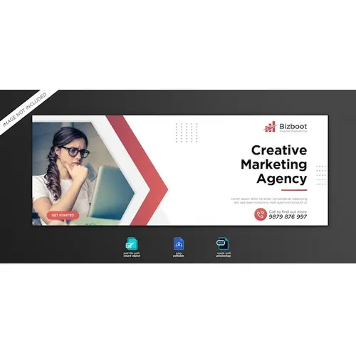 Corporate and digital business marketing promotion facebook cover template